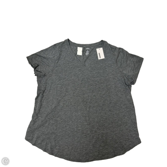 Top Short Sleeve Basic By Sonoma In Grey, Size: 2x