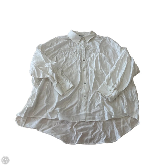 Top Long Sleeve By Zara In White, Size: Xl