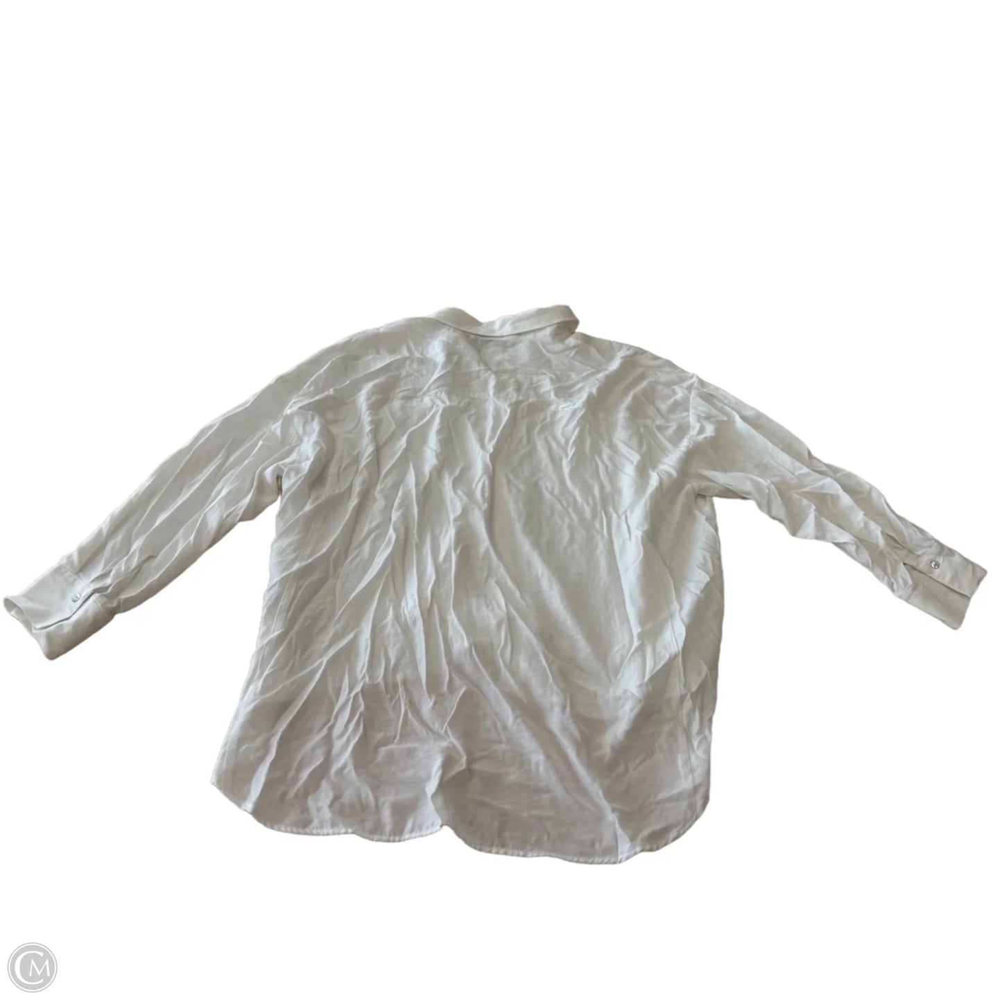 Top Long Sleeve By Zara In White, Size: Xl