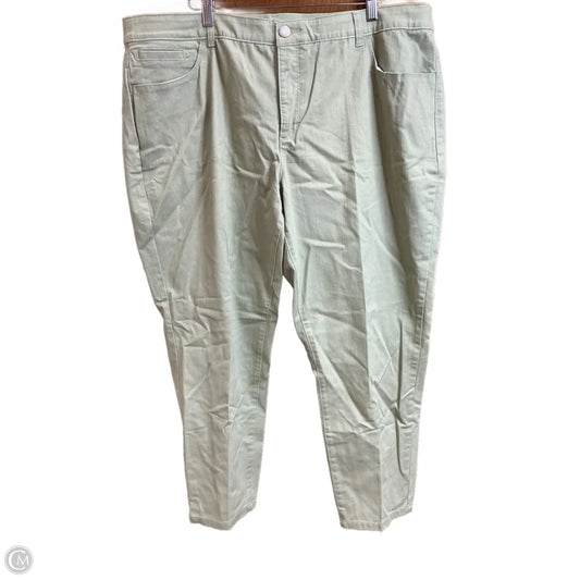 Jeans Straight By Cj Banks In Green Denim, Size: 22
