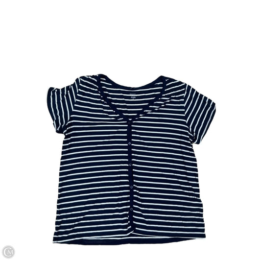 Top Short Sleeve By Market & Spruce In Striped Pattern, Size: Xl