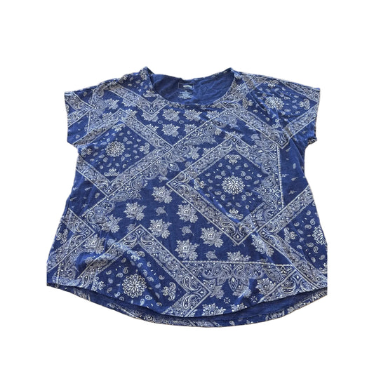 Top Short Sleeve Basic By Sonoma In Blue, Size: Xl