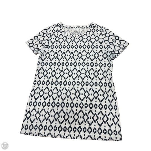 Top Short Sleeve Basic By Sonoma In Blue & White, Size: M