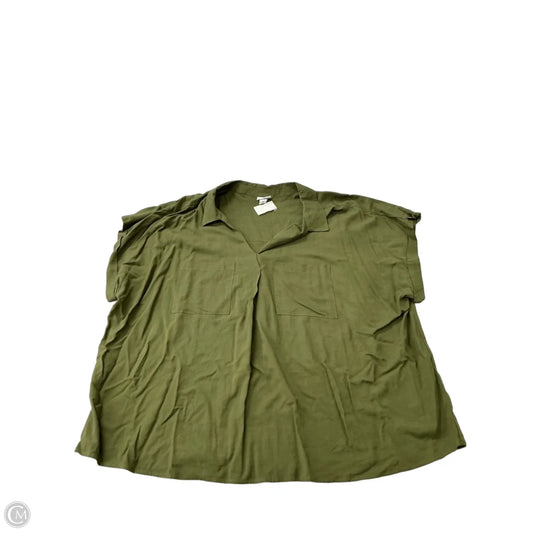 Top Short Sleeve By Ava & Viv In Green, Size: 4x