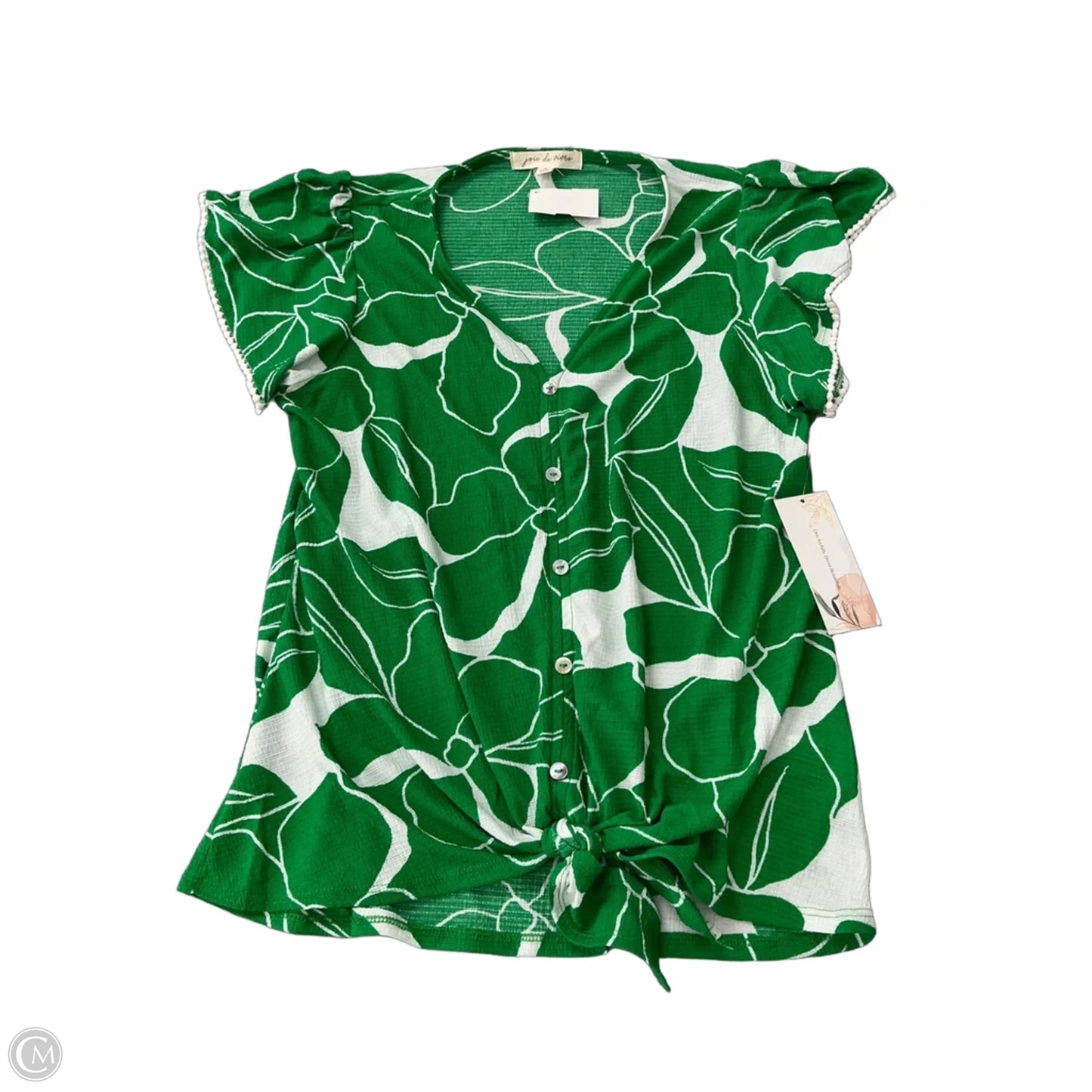Top Short Sleeve By Joie In Green, Size: S