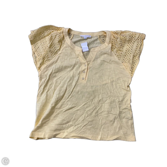 Top Short Sleeve By Jane And Delancey In Yellow, Size: S