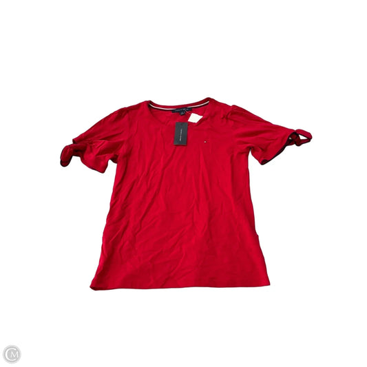 Top Short Sleeve By Tommy Hilfiger In Red, Size: S