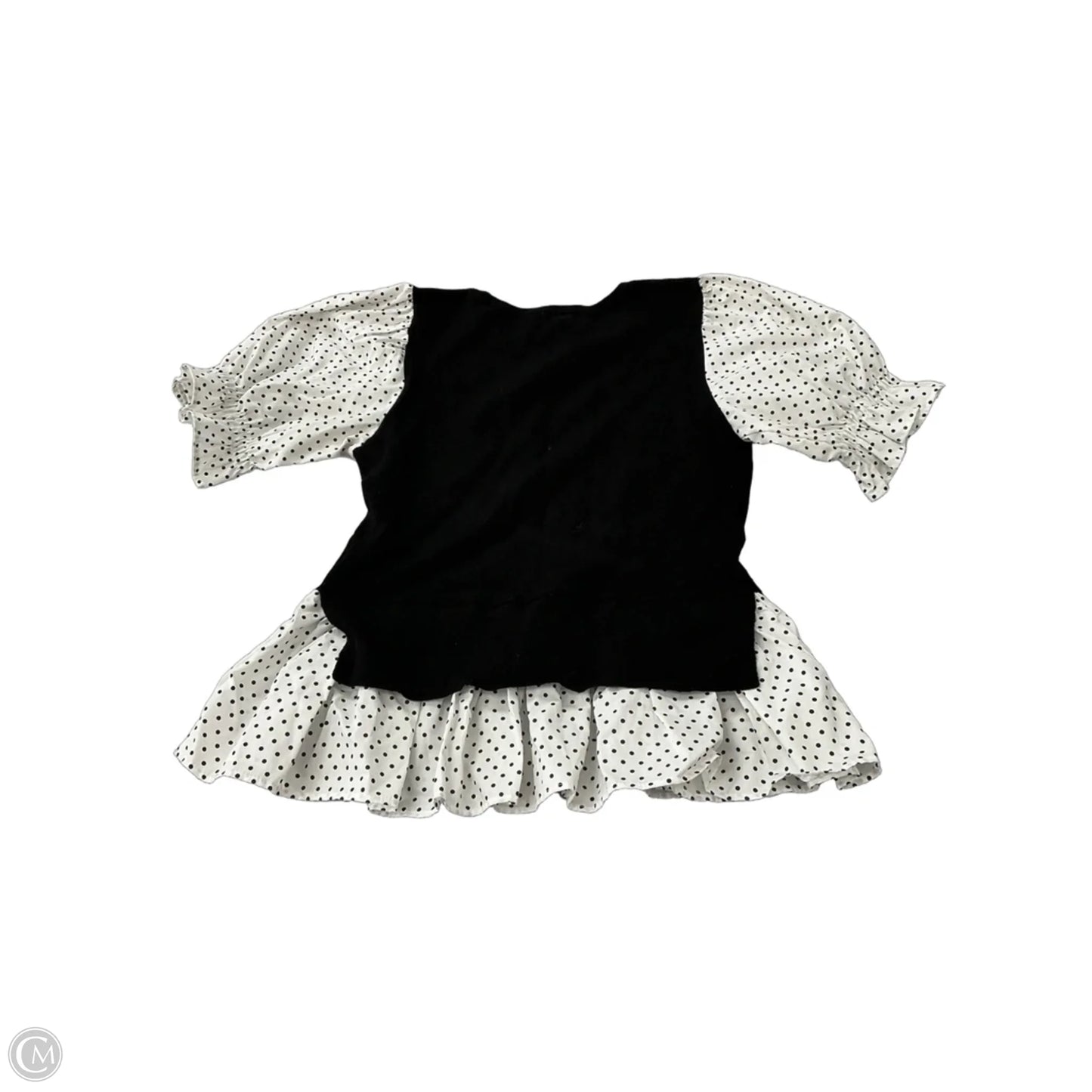 Top Short Sleeve By Greige In Black & White, Size: S