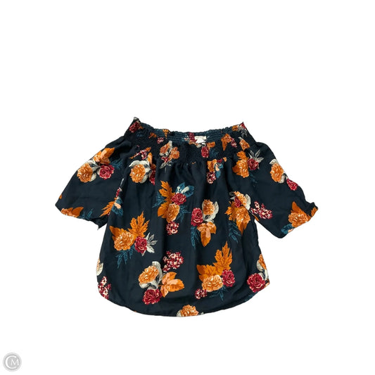 Top 3/4 Sleeve By Indulge In Floral Print, Size: 1x