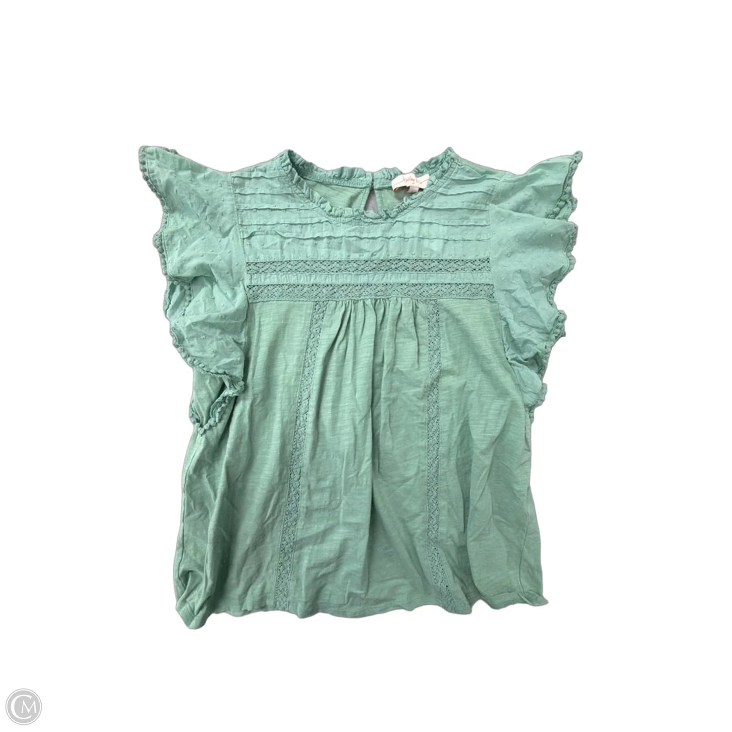 Top Short Sleeve By Hailey & Co In Green, Size: L