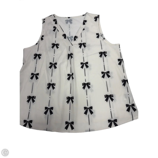 Top Sleeveless By Shein In Black & White, Size: Xl