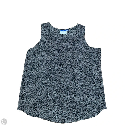 Top Sleeveless By Apt 9 In Black & White, Size: Xl