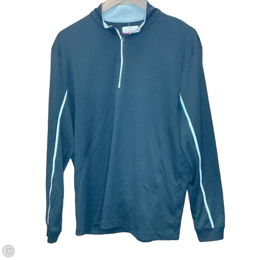 Athletic Top Long Sleeve Collar By Grand Slam In Black, Size: L