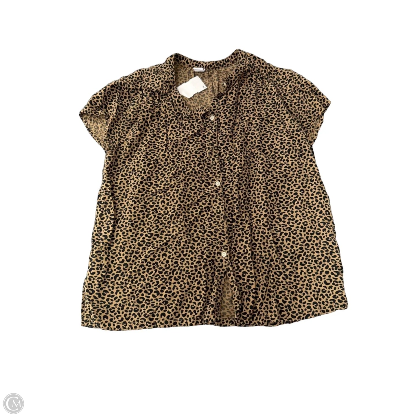 Top Short Sleeve By Old Navy In Animal Print, Size: Xs