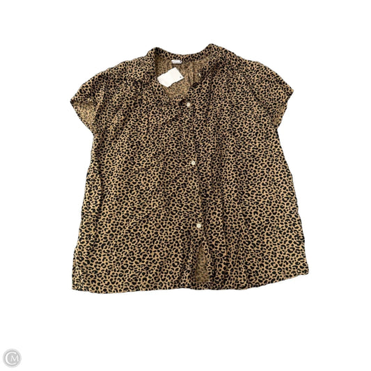 Top Short Sleeve By Old Navy In Animal Print, Size: Xs