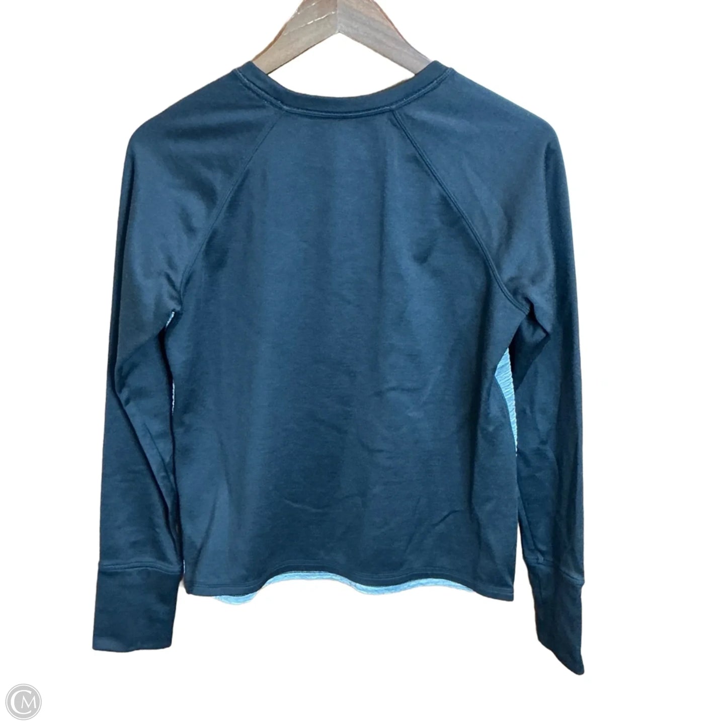 Athletic Top Long Sleeve Crewneck By Athleta In Black & Grey, Size: S