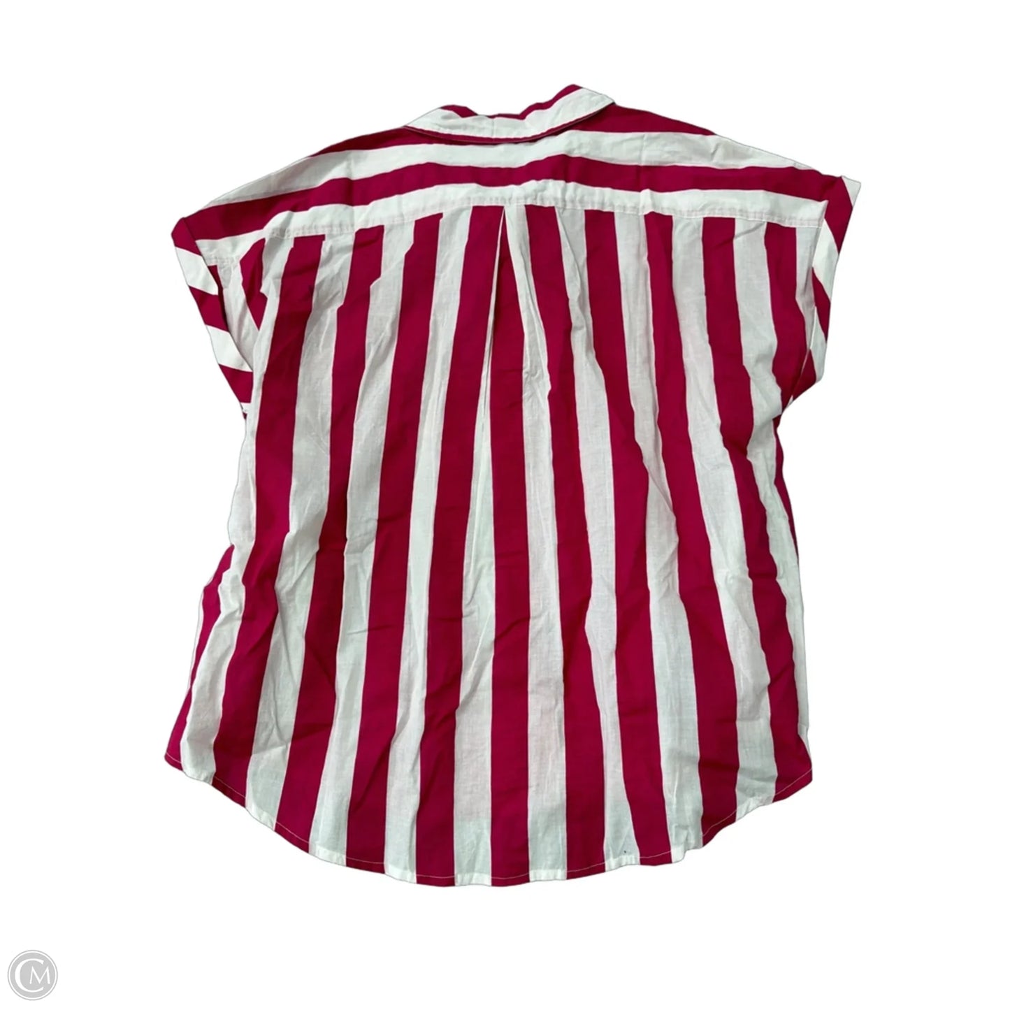 Top Short Sleeve By Maurices In Striped Pattern, Size: 1x
