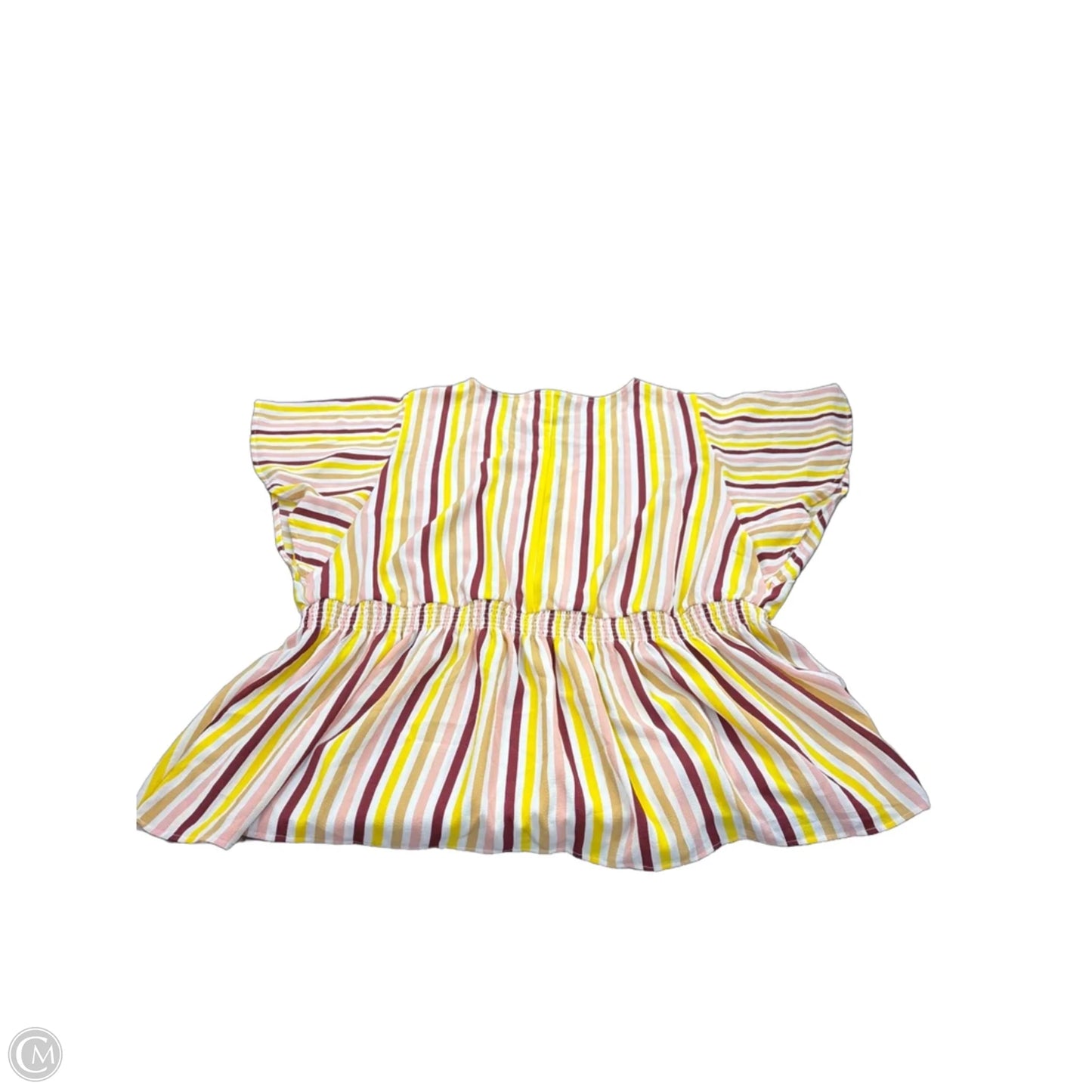 Top Short Sleeve By Lane Bryant In Striped Pattern, Size: 2x