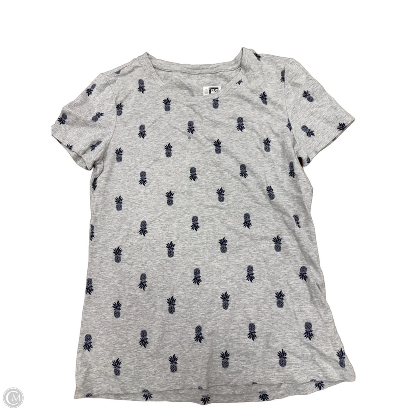 Top Short Sleeve Basic By Clothes Mentor In Grey, Size: M