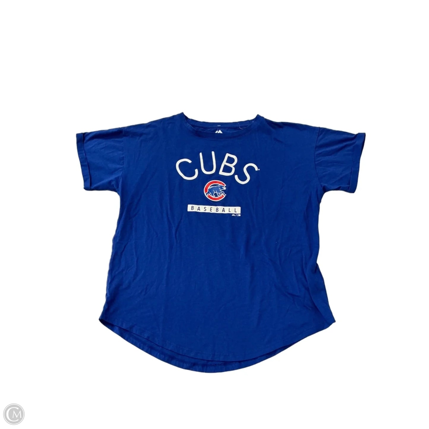 Top Short Sleeve Basic By Majestic In Blue & White, Size: L