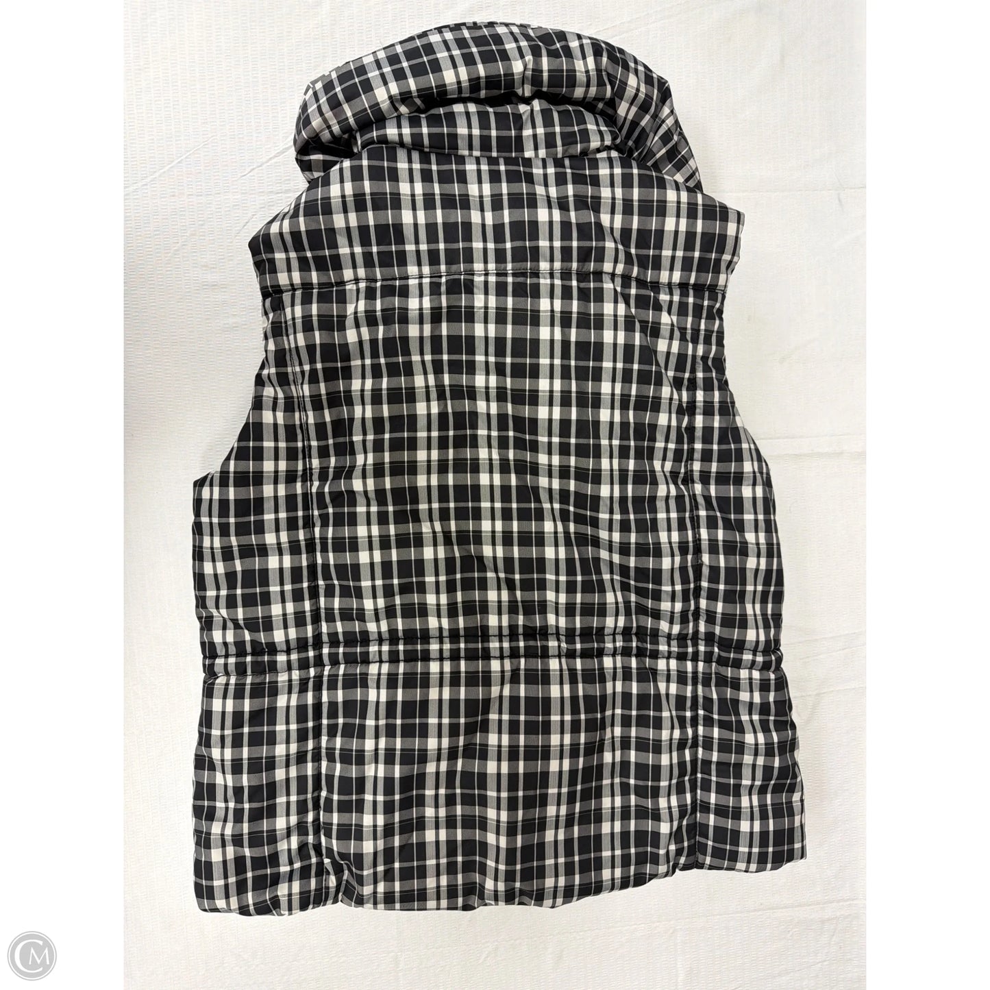 Vest Puffer & Quilted By Calvin Klein In Black & White, Size: Xl
