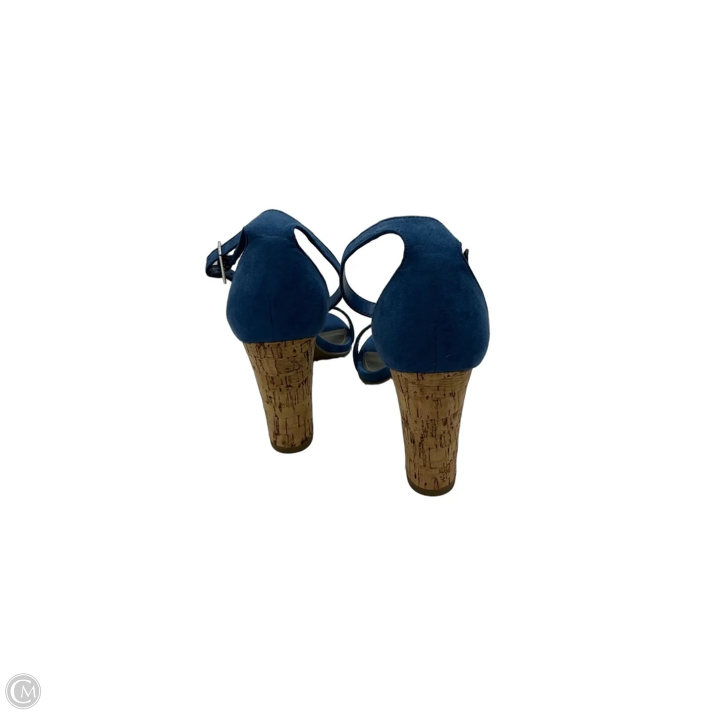 Sandals Heels Block By Worthington In Blue, Size: 8