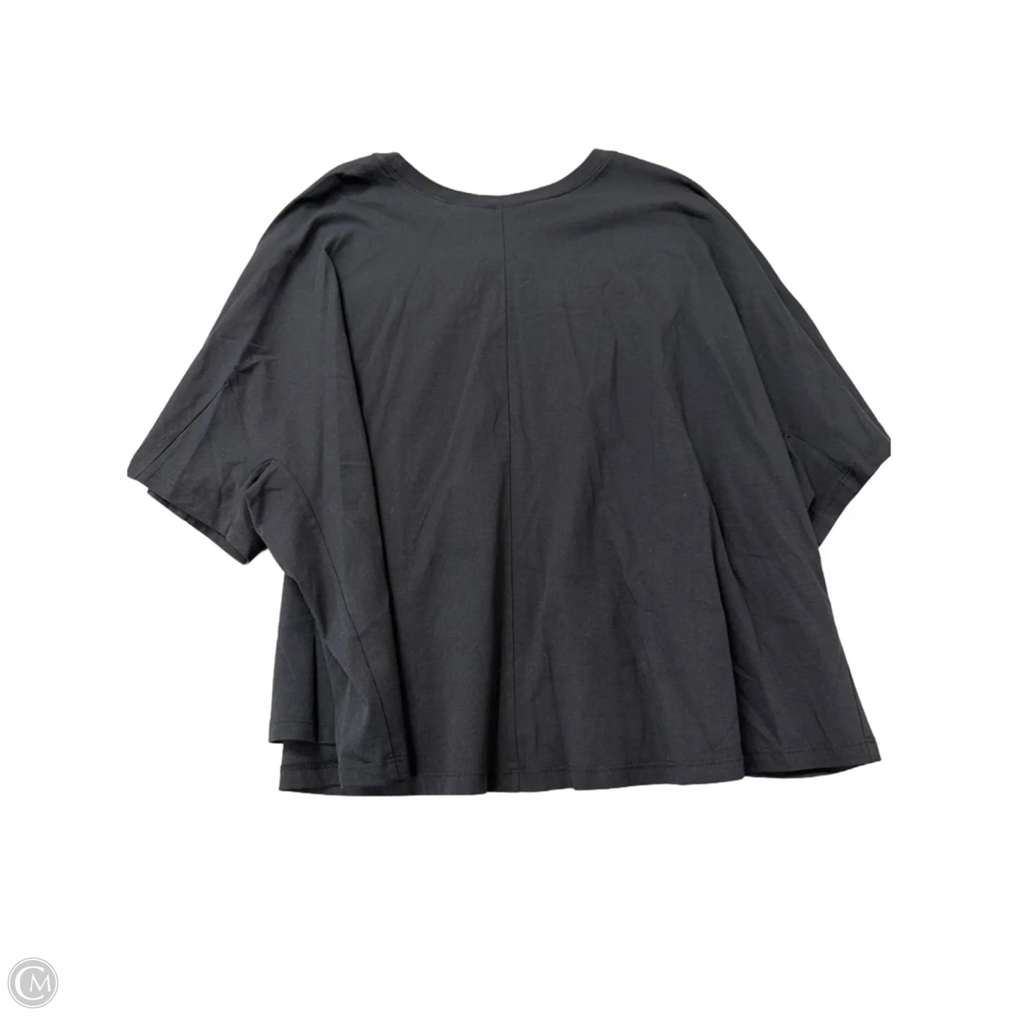 Top Short Sleeve By Peace Love World In Black, Size: 1x