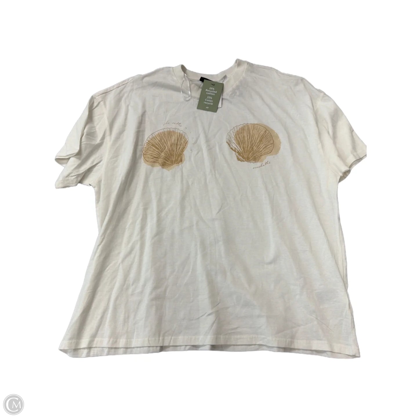 Top Short Sleeve By Divided In White, Size: L