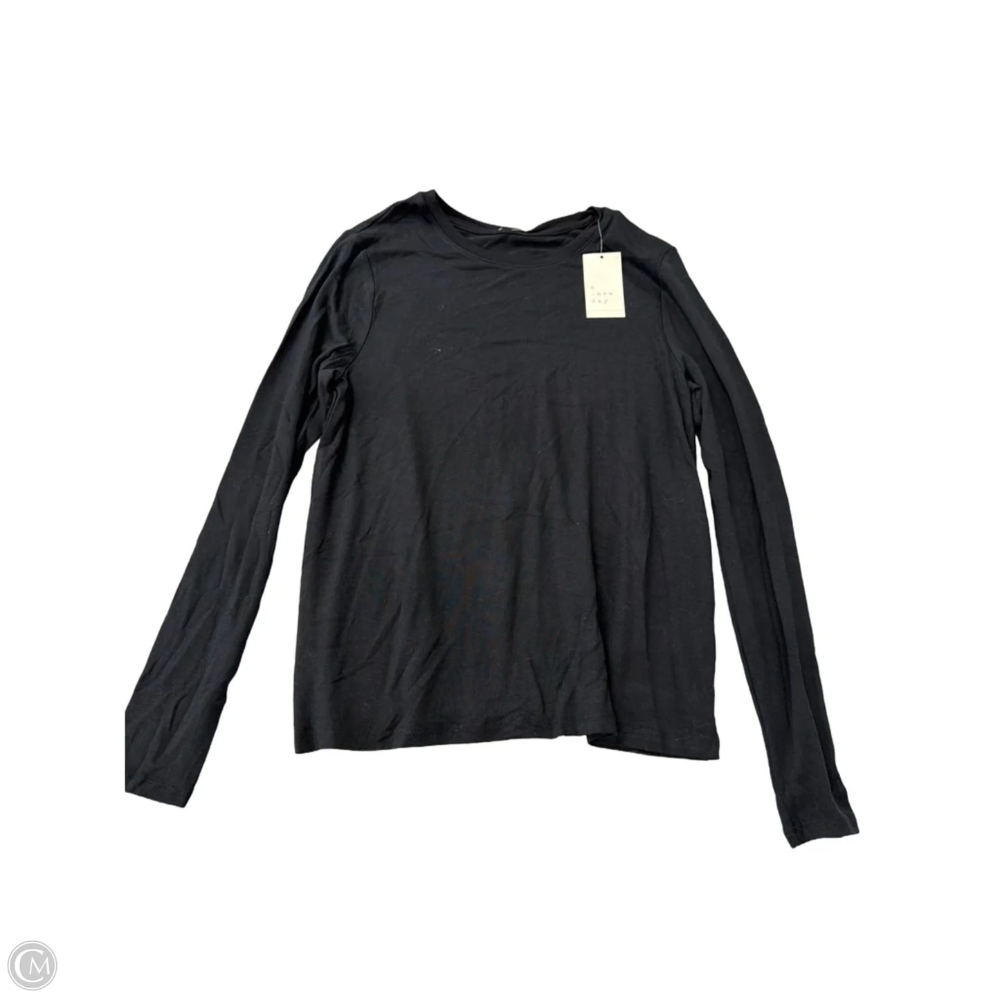 Top Long Sleeve Basic By A New Day In Black, Size: M