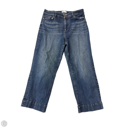 Jeans Cropped By Loft In Blue Denim, Size: 10
