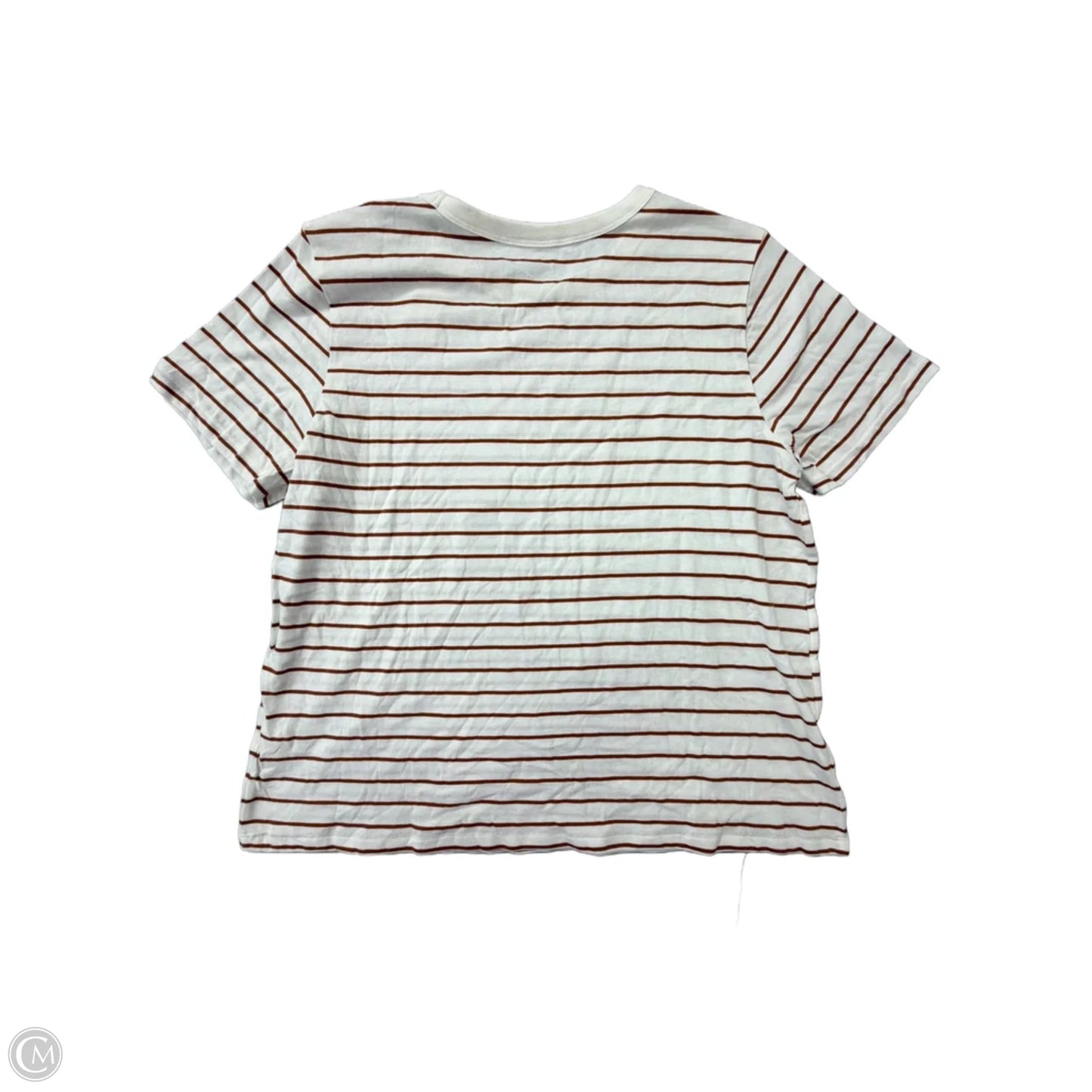 Top Short Sleeve Basic By Old Navy In Striped Pattern, Size: L