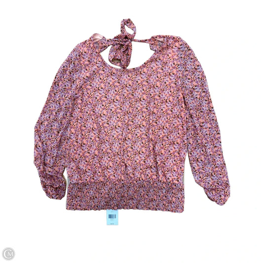 Top Long Sleeve By Willow & Root In Floral Print, Size: Xs