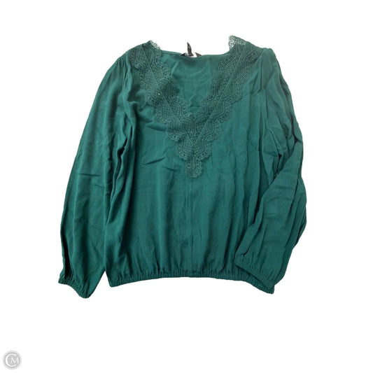Top Long Sleeve By Express In Green, Size: Xs