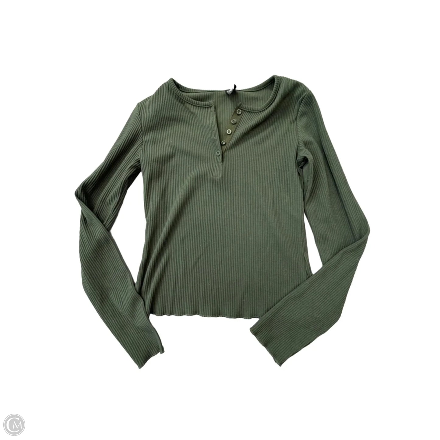 Top Long Sleeve By Dazy In Green, Size: M