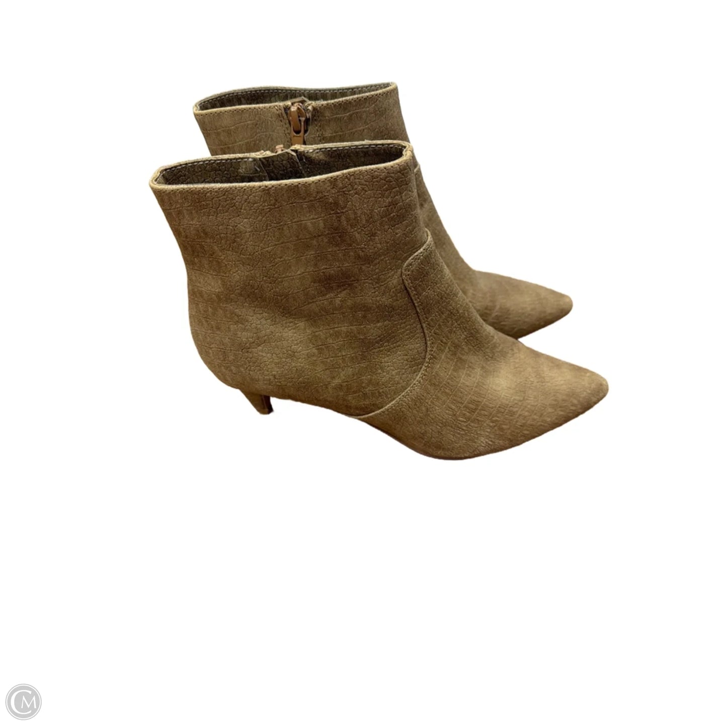 Boots Ankle Heels By Express In Brown, Size: 8