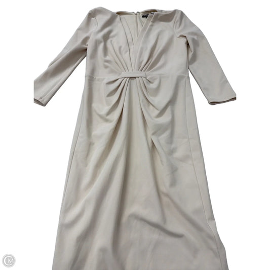 Dress Work By Maggy London In Cream, Size: M