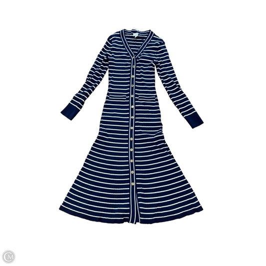 Dress Casual Maxi By Nicole Miller In Striped Pattern, Size: M