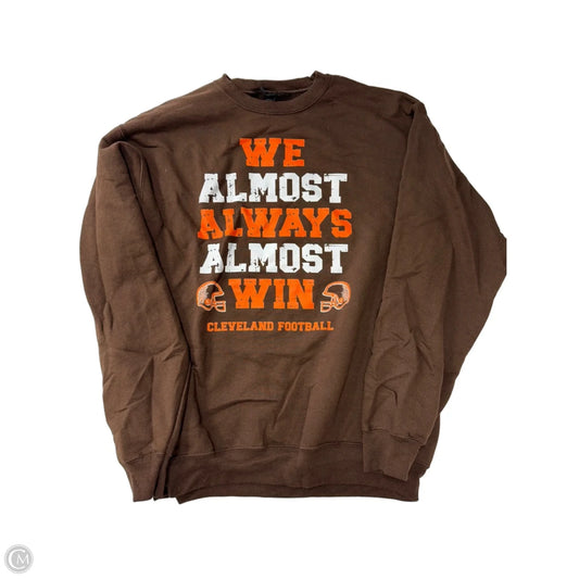 Sweatshirt Crewneck By Port & Company In Brown, Size: L