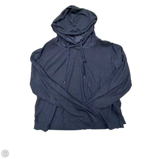 Athletic Top Long Sleeve Hoodie By Old Navy In Navy, Size: L