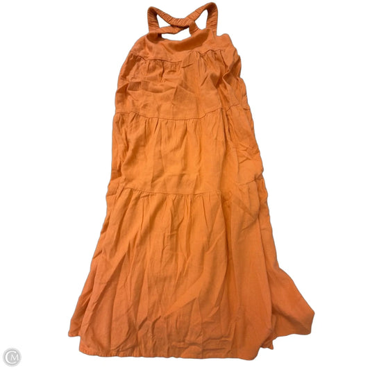 Dress Casual Midi By Hunter & Brown In Orange, Size: S