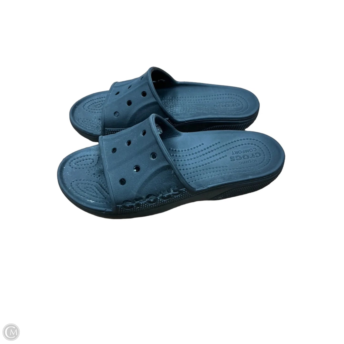 Sandals Flats By Crocs In Black, Size: 10