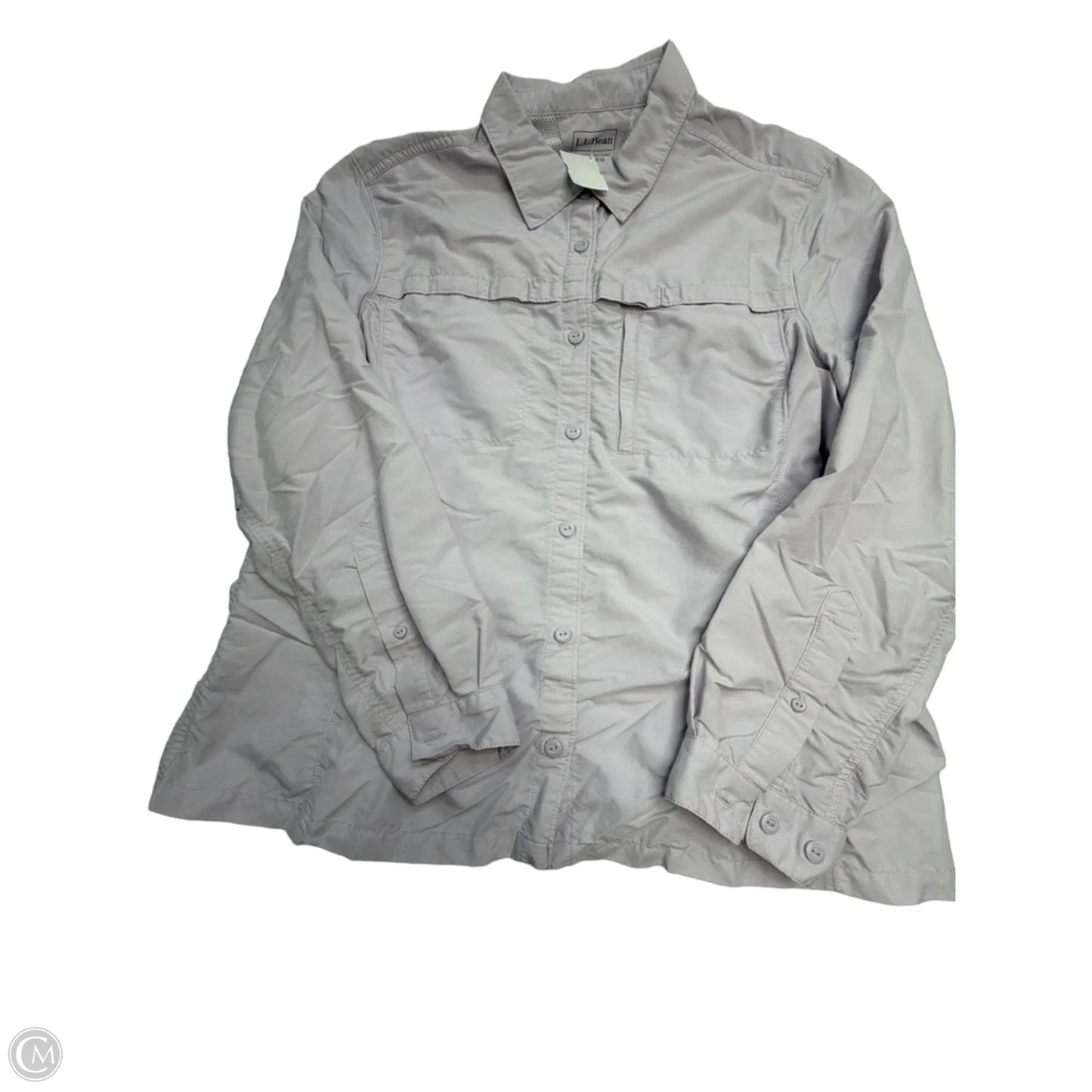 Athletic Top Long Sleeve Collar By L.l. Bean In Purple, Size: Xl