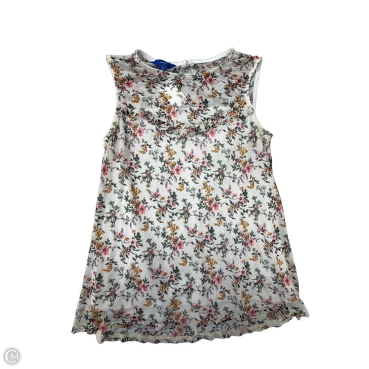 Top Sleeveless By Apt 9 In Floral Print, Size: S