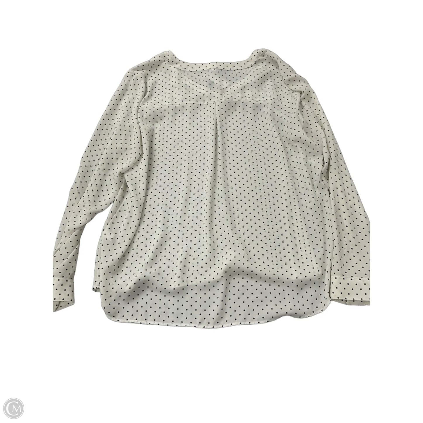 Top Long Sleeve By Maurices In Polkadot Pattern, Size: 1x