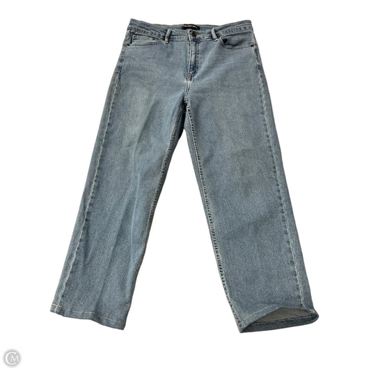 Jeans Straight By Calvin Klein In Blue Denim, Size: 12