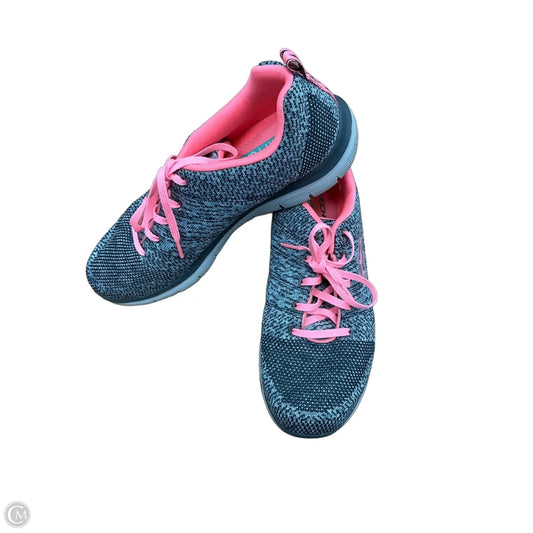 Shoes Athletic By Skechers In Grey & Pink, Size: 9.5