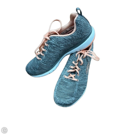 Shoes Athletic By Skechers In Grey & Orange, Size: 10