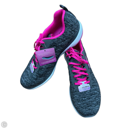 Shoes Athletic By Skechers In Grey & Pink, Size: 10