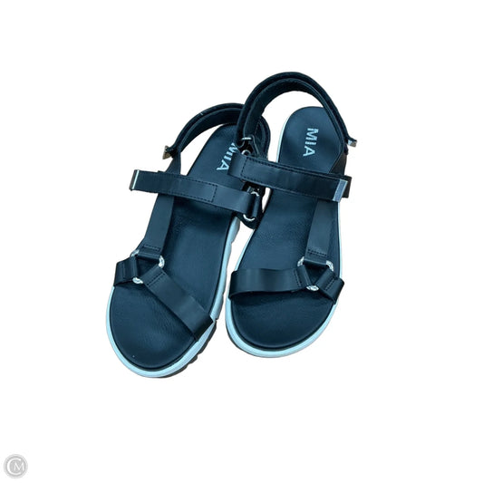 Sandals Flats By Mia In Black, Size: 6.5