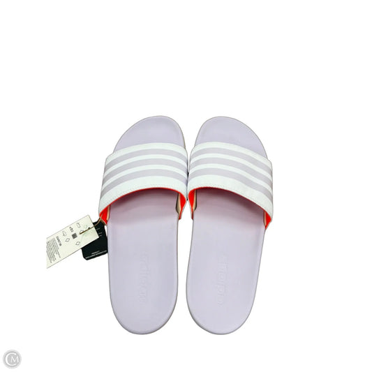 Sandals Flats By Adidas In Purple, Size: 11
